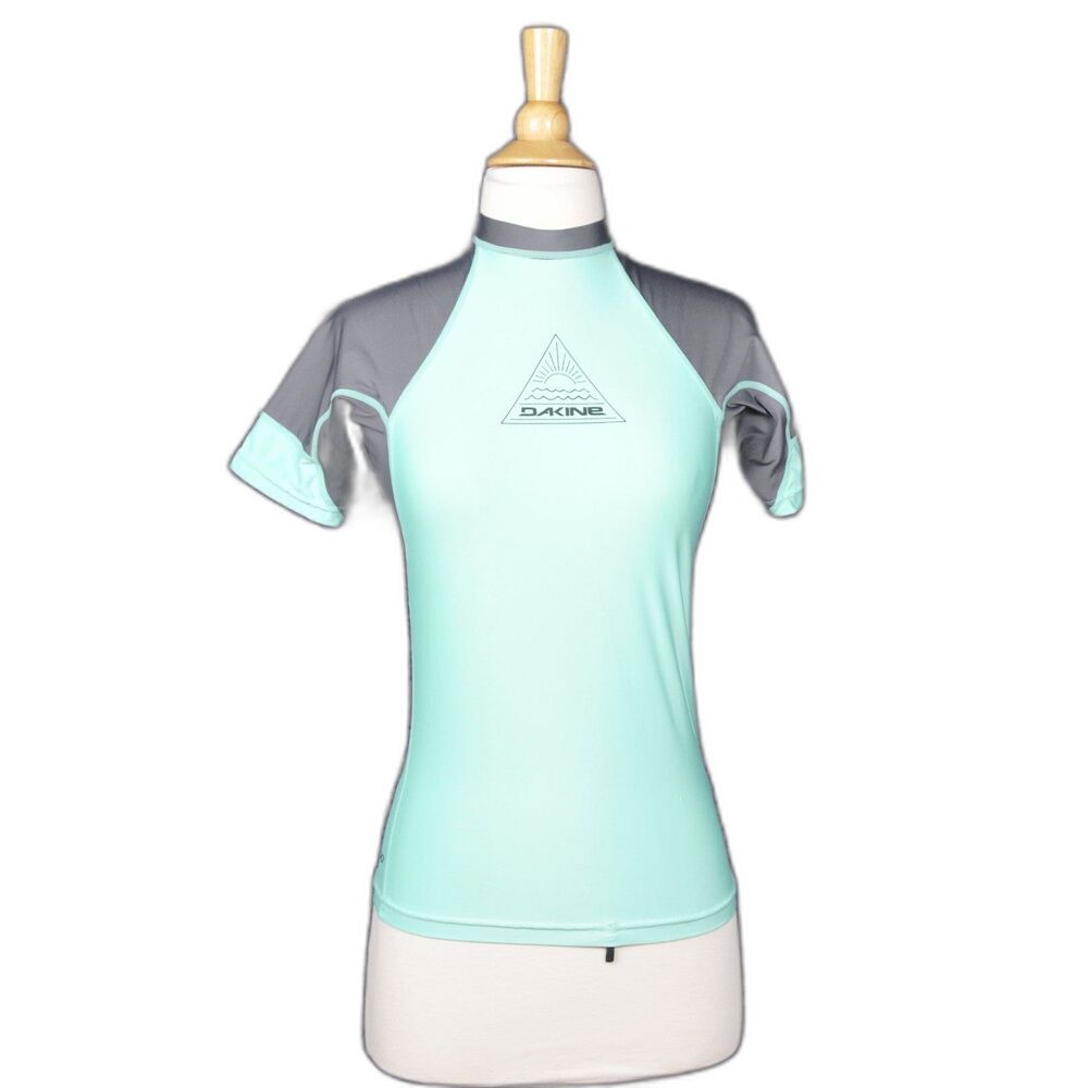 ​Kids Teal and Grey Dakin Swim Shirt  UPF Rating of 50 Size M